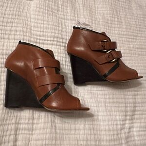10 Crosby Derek Lam Zale Wedge Booties - Size 8